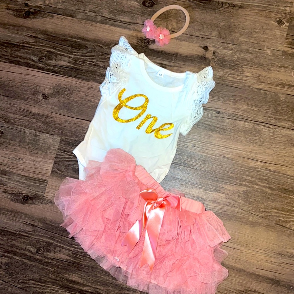 3 pcs first birthday set